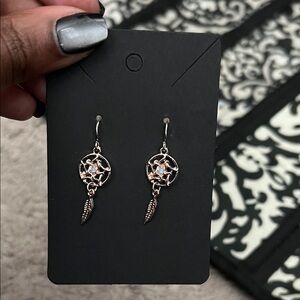 Elegant Silver Dreamcatcher Earrings